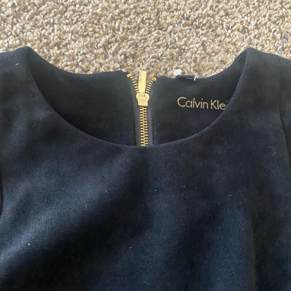Calvin Klein Black Dress with Gold Accent